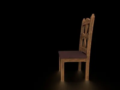 Stylized Chair Low-poly 3D model