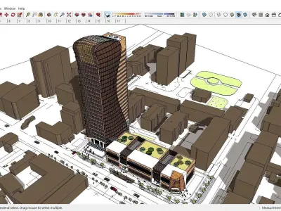 Sketchup Commercial Complex L5 3D model