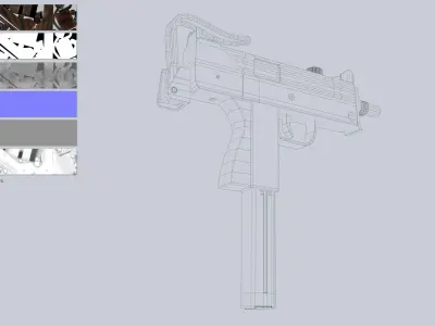 MAC10 Tiger Low-poly 3D model