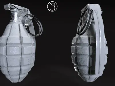 Grenade Low-poly 3D model order