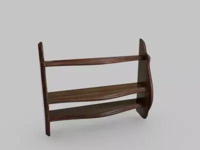 Antique Shelf Low-poly 3D model