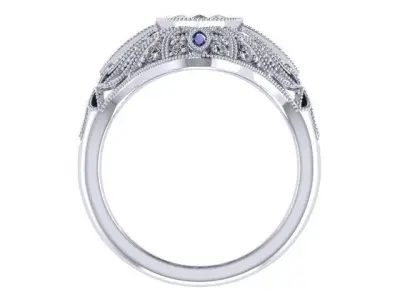 Antique Marquise ring 3D print model