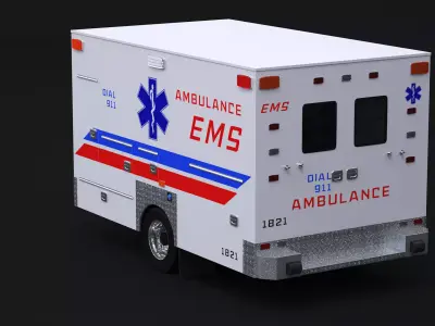EMS Ambulance Box 3D model