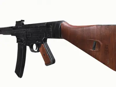 MP 44 Assault Rifle low-poly PBR Free low-poly 3D model