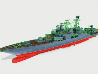 Udaloy 1155 Low-poly 3D model