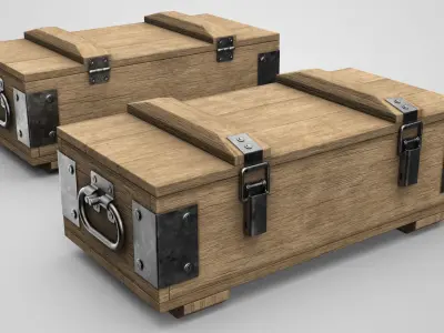 Ammo Crate Low-poly 3D model