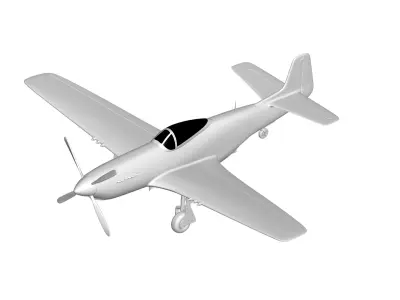 North American P-51 Mustang 3D model buy