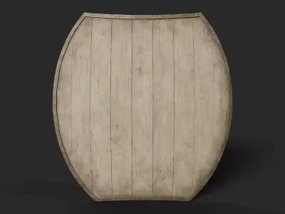 Slavic hybrid shield base Low-poly 3D model