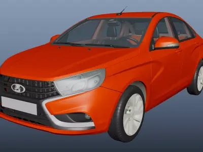 Russian car Lada Vesta Free 3D model