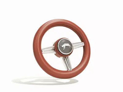 Car steering wheel 3D model by gunel0402