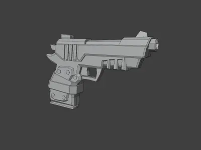 Pistol Low-poly 3D model shop