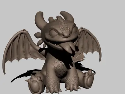 TOOTHLESS CUTE BABY NIGHT FURY 3D print model