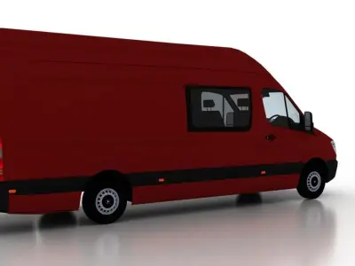 Mercedes Benz Sprinter L4H3 2009 Crew Van UK 3D model