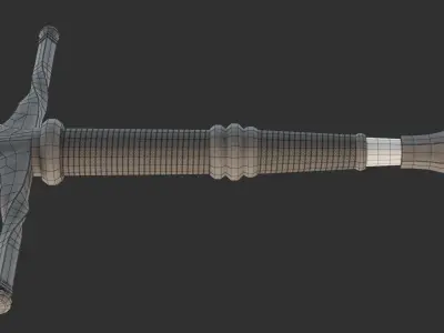 Whitcher Sword Low-poly 3D model