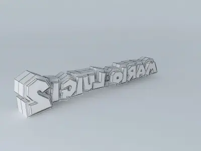 Mario And Luigi 2 - Text Logo 3D model