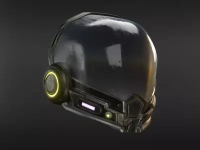 Sci-Fi Helmet  Low-poly 3D model