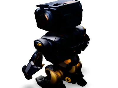 Stylized LowPoly Robot Rigged Low-poly 3D model