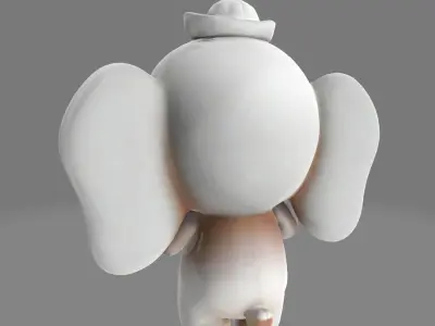 Playful Elephant Dumbo 3D model
