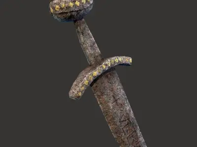 Anglo Saxon Sword  Low-poly 3D model