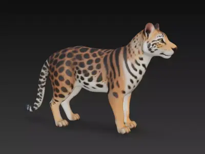 Standing Tiger 3D model