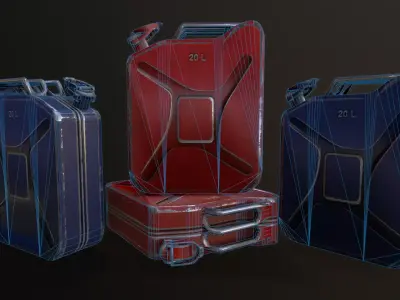 Explosive props game-ready Low-poly 3D model