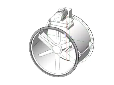 Ventilador Industrial Mecanico - Axial Fan HPX-90-4T-45  3D model