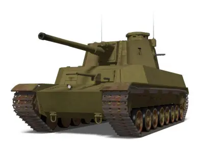 Type5 medium tank Chi ri 3D model