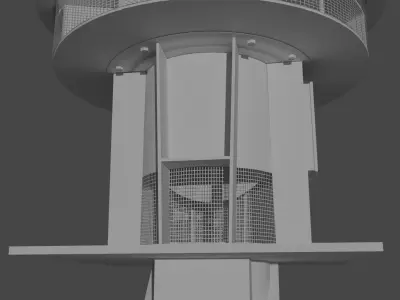 Alerting Communicators Of America Cyclone 125 Tornado Siren 3D model