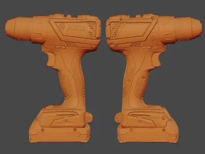 Bosch GSR Screwdriver Raw Scan 3D model
