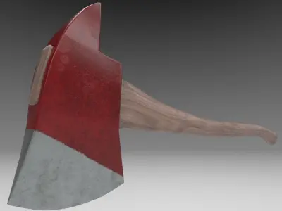 Red Axe Free low-poly 3D model