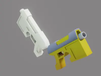 Gun model 3D model buy