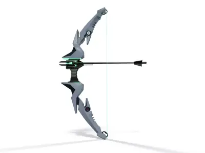 Sci-Fi Yumi Bow and Arrow - Yumi Style Low-poly 3D model