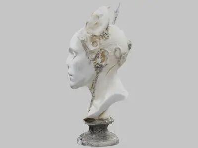 Exquisite Marble Statue 3D Model - Ancient Greek Sculpture Low-poly 3D model