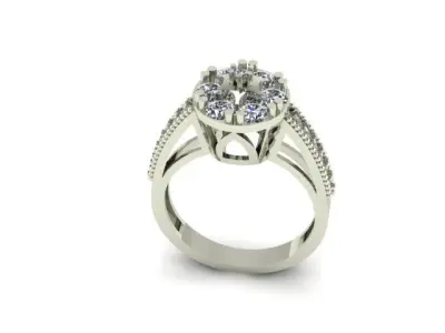 Bridal ring ready to print 3D print model