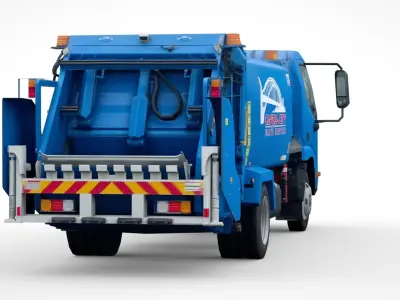 Hino 616 STD 3375 Garbage truck Low-poly 3D model