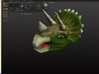 Triceratops head Free 3D model