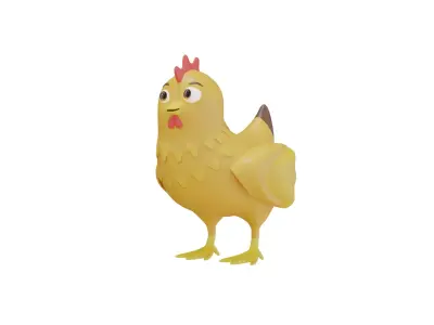 Stylized 3D Hen Model 3D model