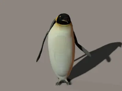 penguin lowpoly Low-poly 3D model