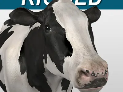 Cow Holstein  purchase 3D model