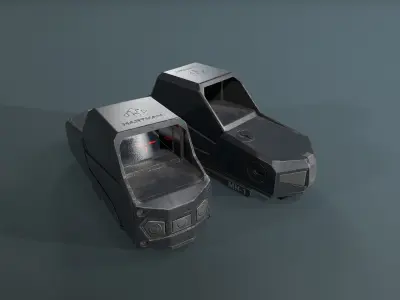 Hartman  MH-1 collimator holographic Weapon Sight Low-poly 3D model