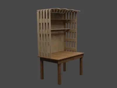 Wooden Workbench Free 3D model