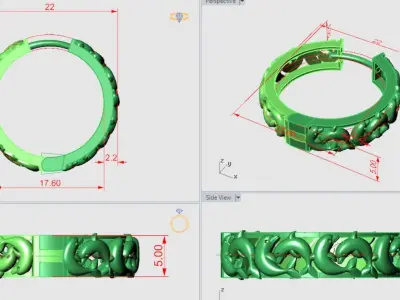 Dolphin earrings 3D print model