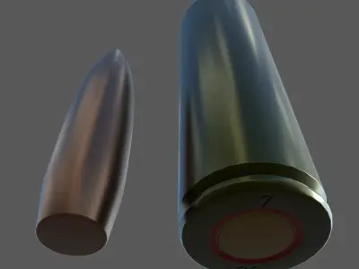 Disassembled cartridge 3D model