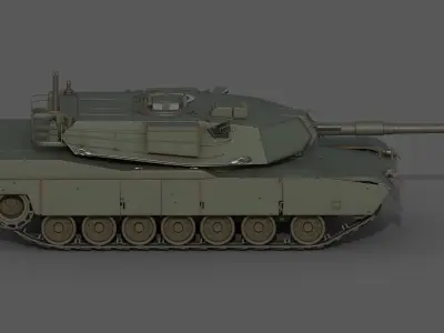 MBT M1 Abrams Low-poly 3D model
