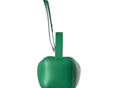 Green Leather Tote Bag 3D model