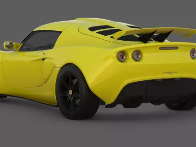 2006 Lotus Exige S 3D Model  The Track-Focused Elise Low-poly 3D model