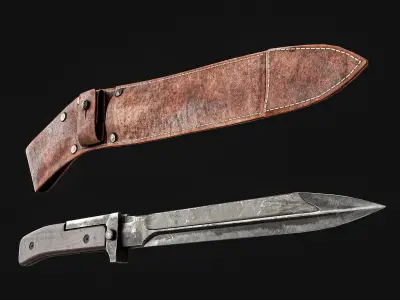  VZ-58 Bayonet Knife  Low-poly 3D model