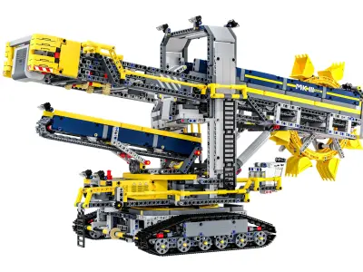 Designer LEGO TECHNIC Bucket Wheel Excavator 42055 3929 parts 3D model