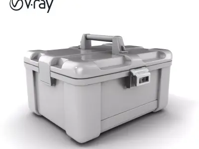 Durable Toolbox Model Pack with Compartments Low-poly 3D model