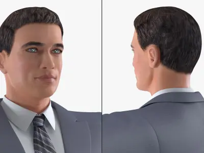  Man in Business Suit T-Pose 